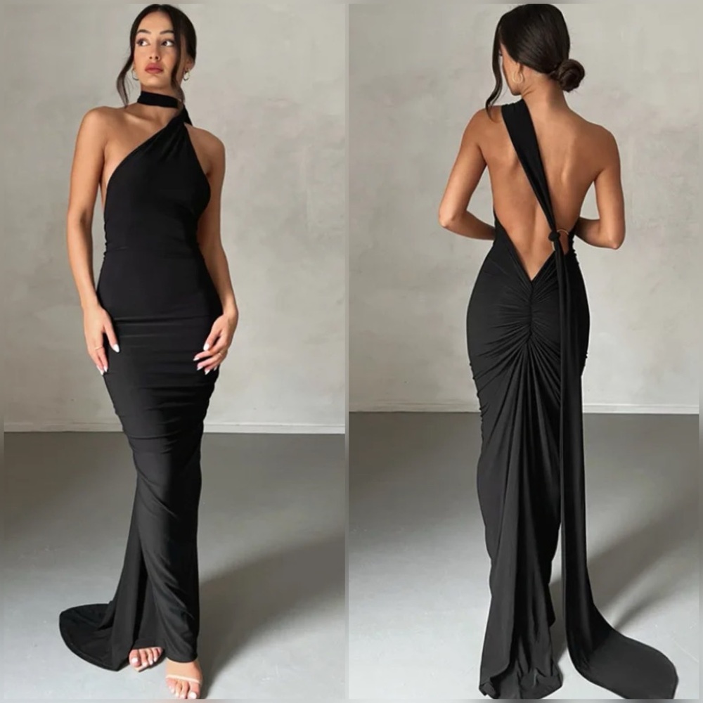 Elegant One-Shoulder dress - Picture 6 of 15